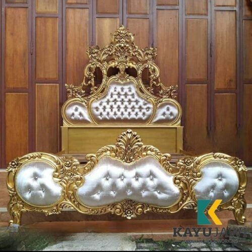 Tempat Tidur Ukir Sultan Mewah Kayu Jati Ukir Jepara